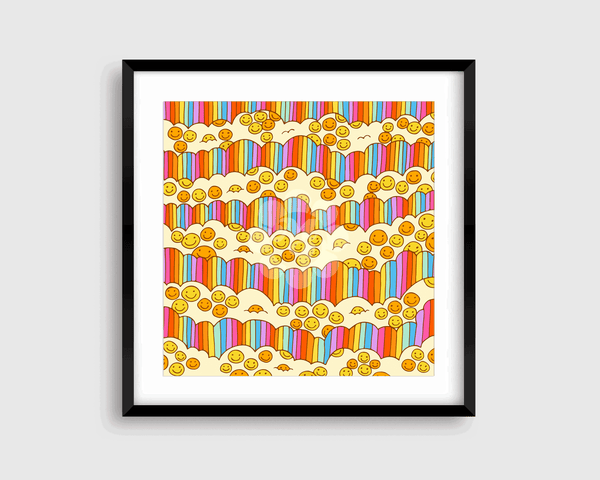 Happy in the Clouds Print