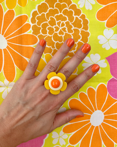 Memphis Bloom Ring (Sunshine/Cream)