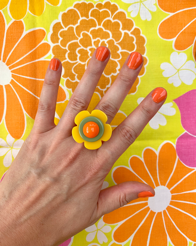 Memphis Bloom Ring (Sunshine/Cactus)