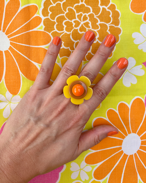 Memphis Bloom Ring (Sunshine/Toffee)