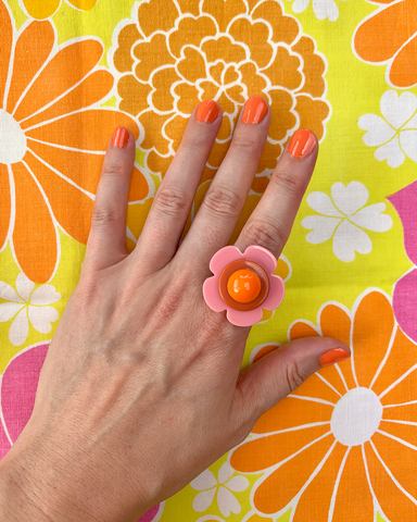 Memphis Bloom Ring (Rose/Rust)