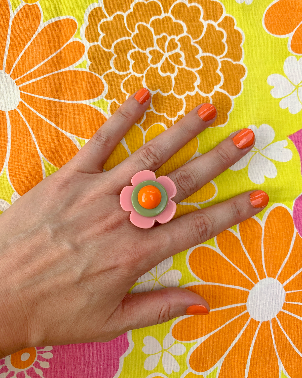 Memphis Bloom Ring (Rose/Cactus)