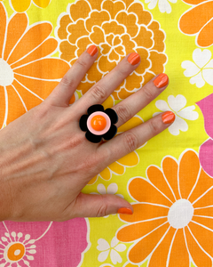 Memphis Bloom Ring (Noir/Blossom)