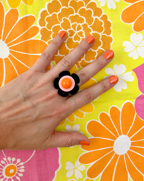 Memphis Bloom Ring (Noir/Blossom)