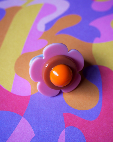 Memphis Bloom Ring (Rose/Rust)