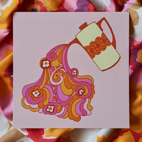 Pour Joy Rose Print