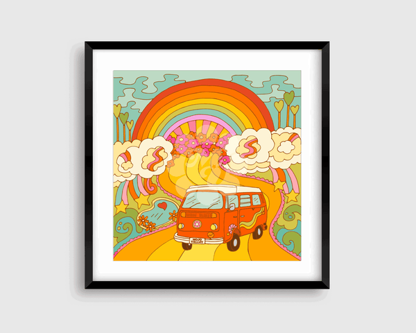 Rainbow Camper Print