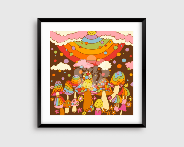 Rainbow Wash Print